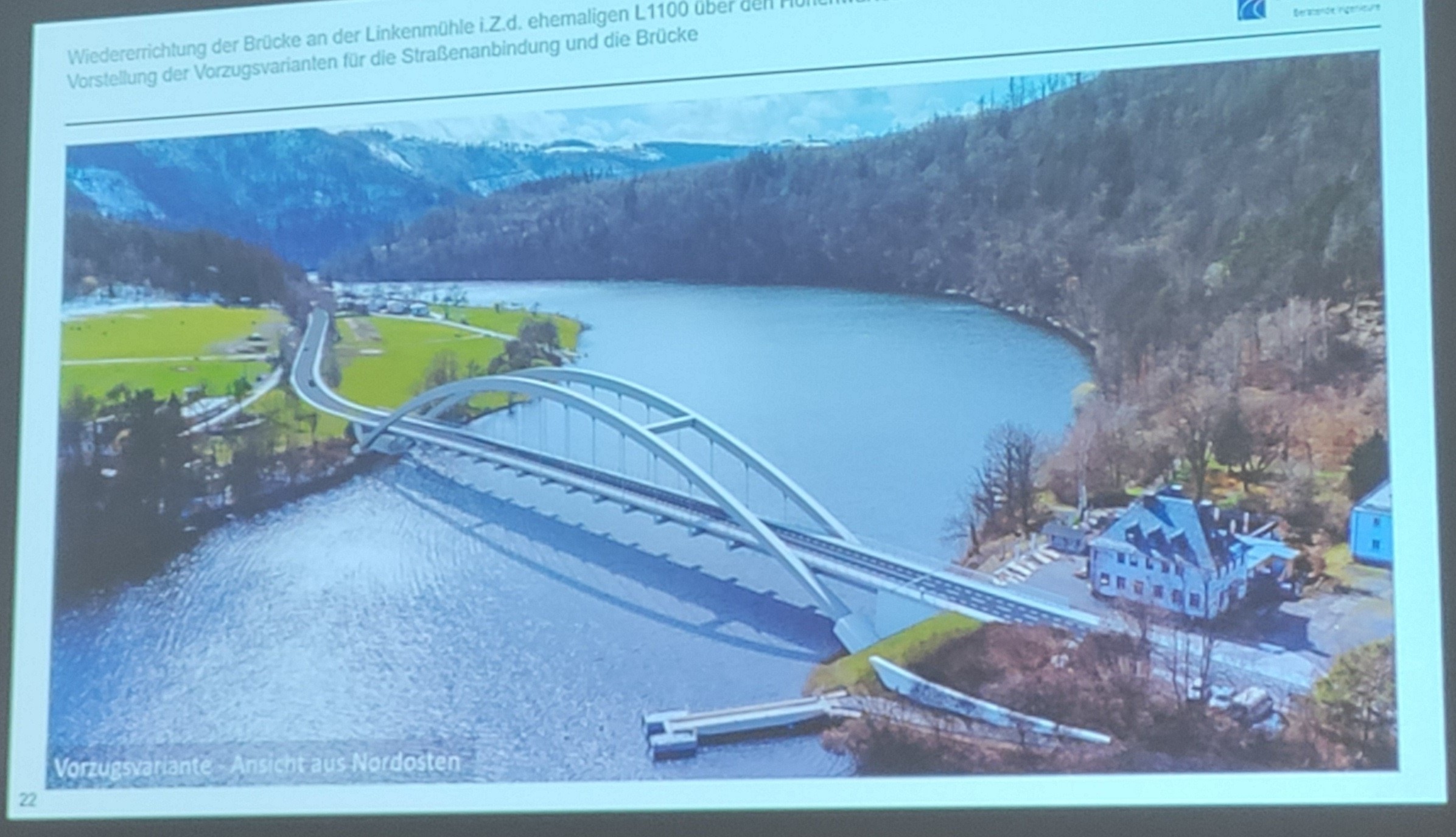 Planungsentwurf der Brücke durch Setzpfandt und Wenzel GmbH