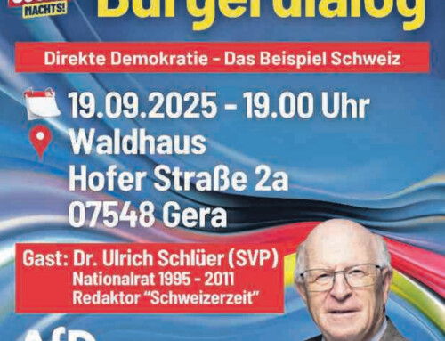 Auswertung des Bürgerstammtisches in Gera, 19.09.2025