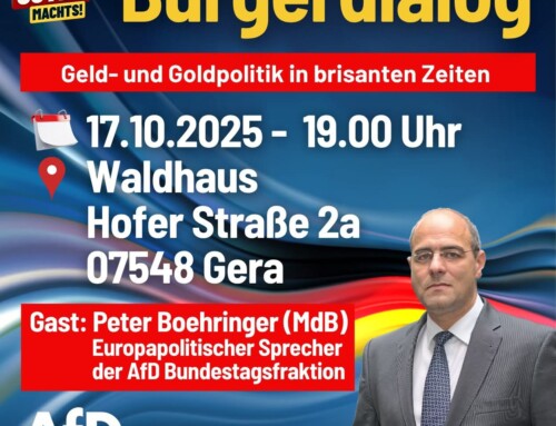 Auswertung des Bürgerstammtisches in Gera, 17.10.2025