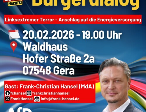 Auswertung des Bürgerstammtisches in Gera, 20.02.2026