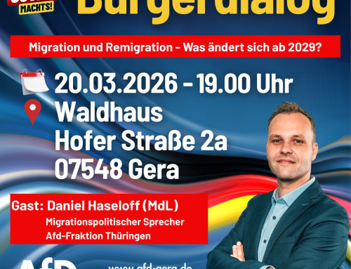 Zusammenfassung des Bürgerdialoges in Gera am 20.03.2026
